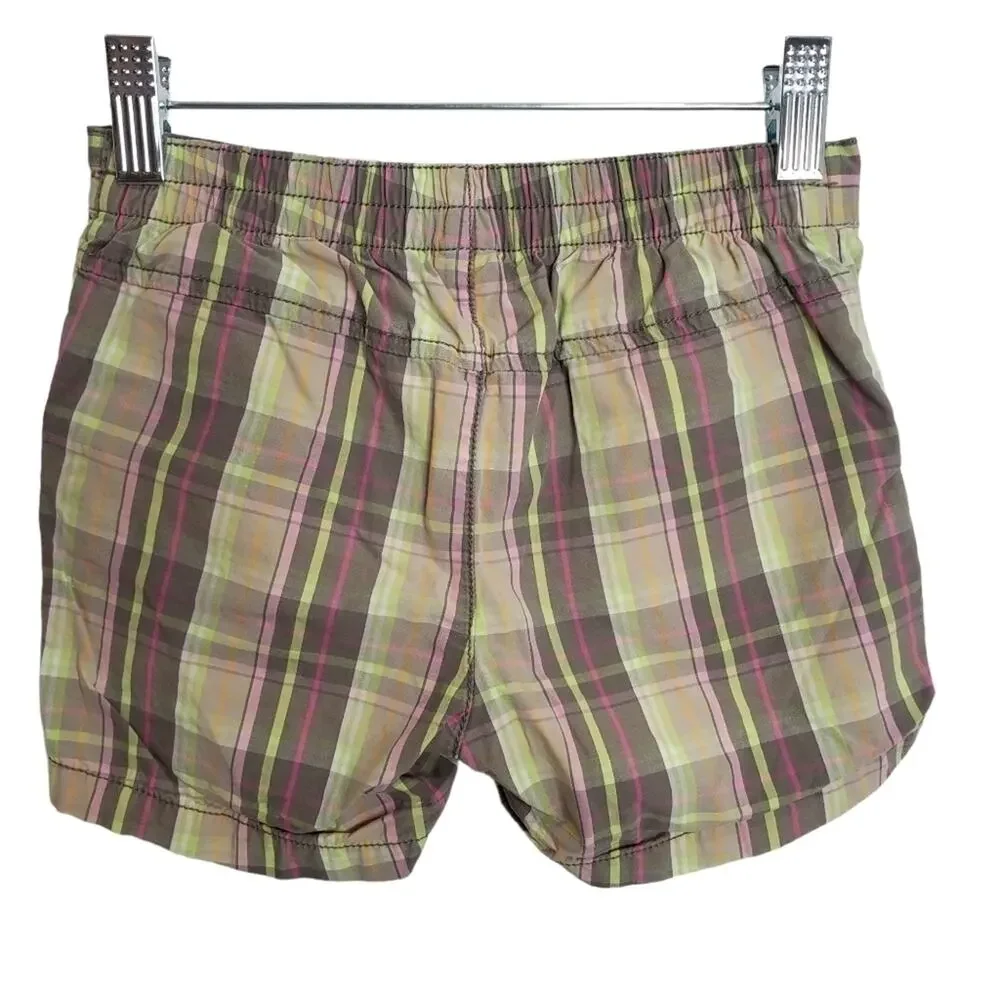 Carter's Pocketed Green and Pink Plaid Shorts 6X